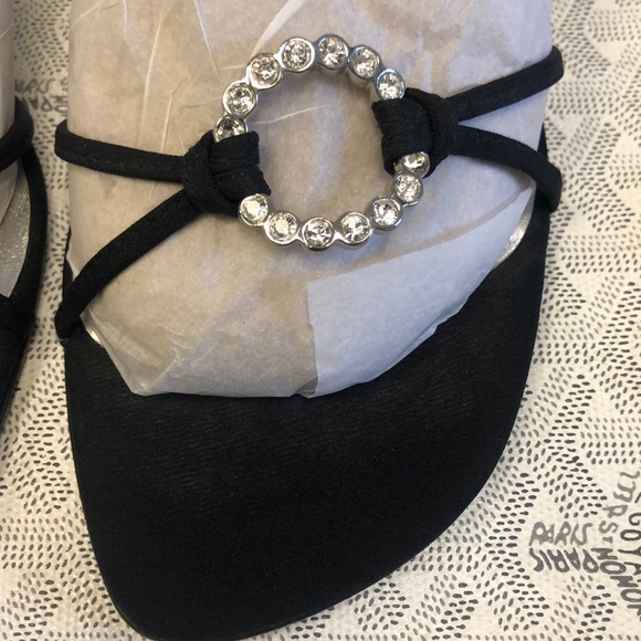 Stuart Weitzman black rhinestone heels. Size 7.5 - Picture 5 of 8